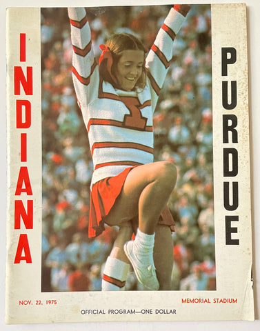 1975 PURDUE VS INDIANA UNIVERSITY FOOTBALL PROGRAM
