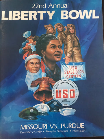 1980 Liberty Bowl Program, Purdue vs Missouri