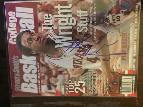 2003-04 Street & Smith College Basketball Preview, Bracey Wright Autograph Indiana University