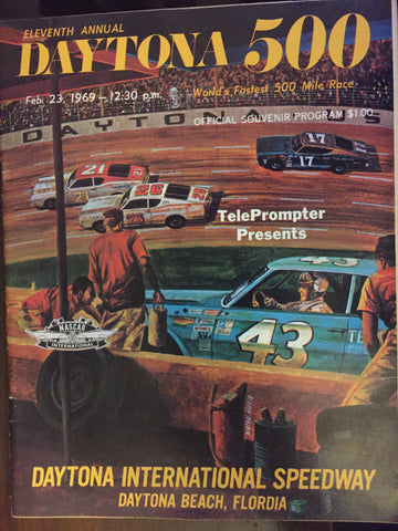 1969 Daytona 500 Race Program w/ Lineup Insert