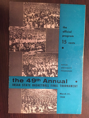 1959 Indiana High School State Basketball Finals Program,