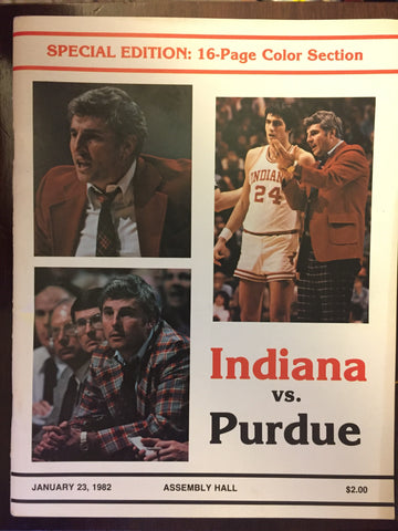 1982 Indiana vs Purdue Basketball Program
